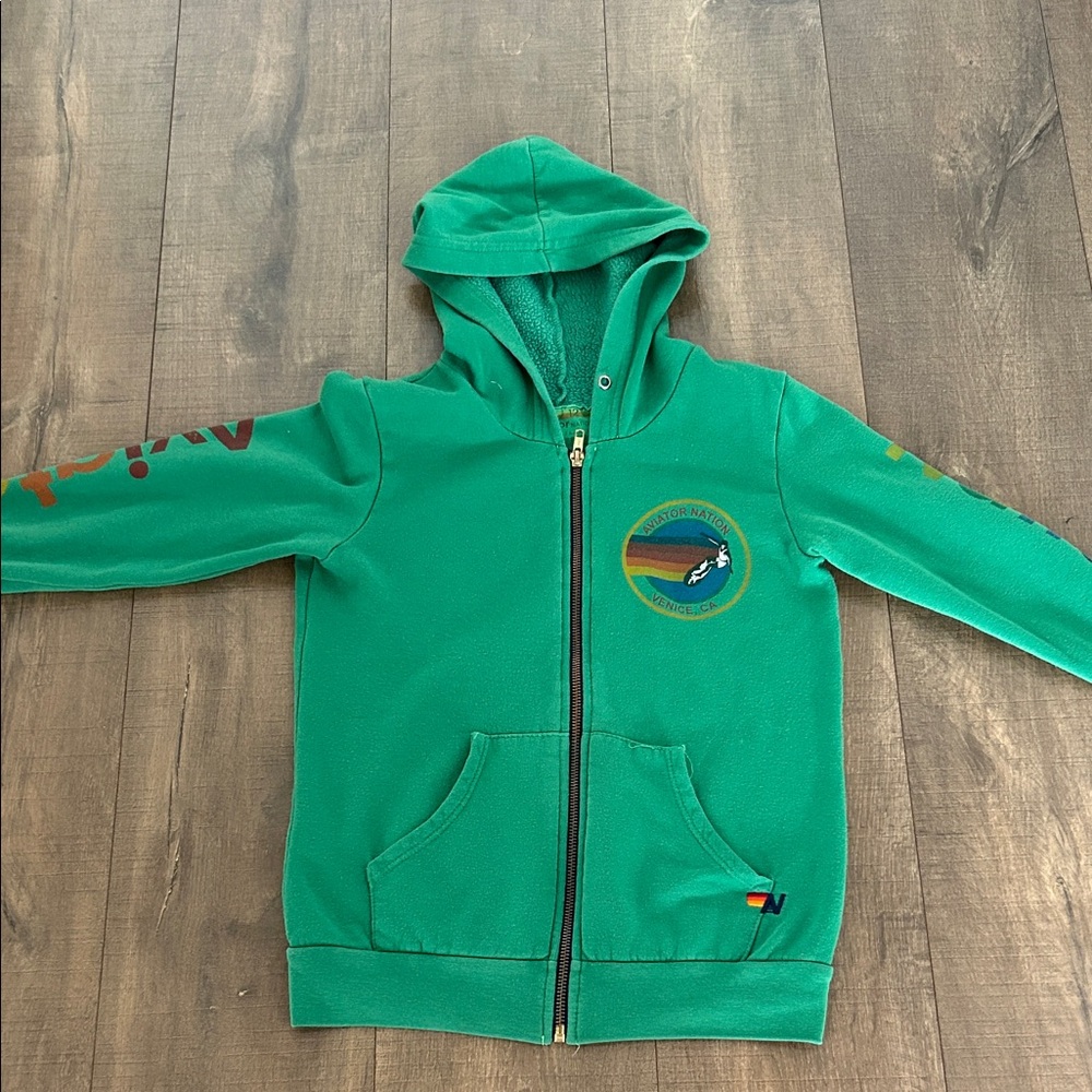 Aviator Nation Vibrant Green Kids Hoodie